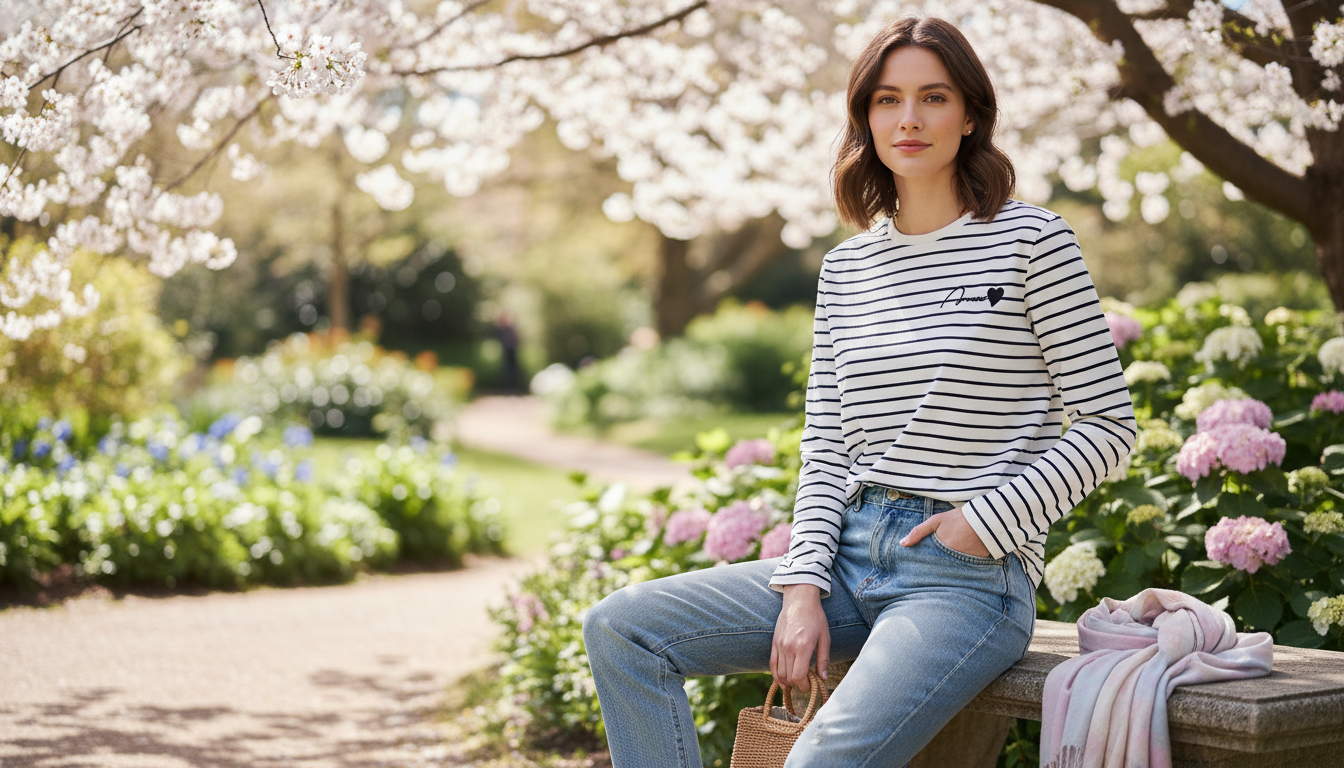 Striped Embroidered Cotton Top: Spring Styling & Care
